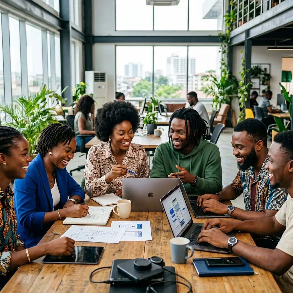 Young Nigerian creatives collaborating